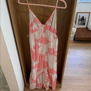 Pink and White Floral Dress